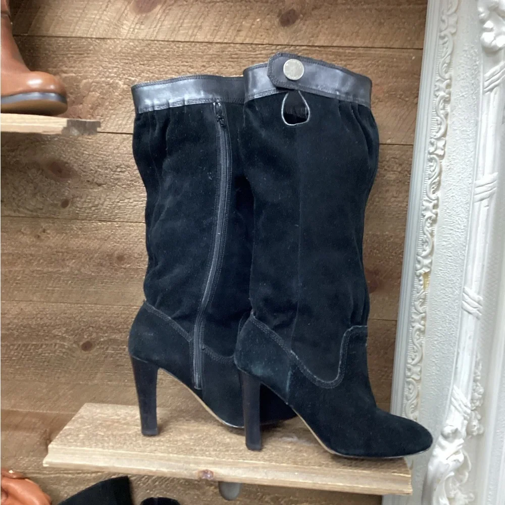 Michael Kors Black Heeled Boots size 7.5